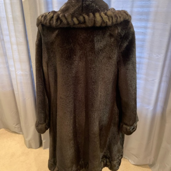 Brown Mink Faux Fur Coat - Picture 7 of 9